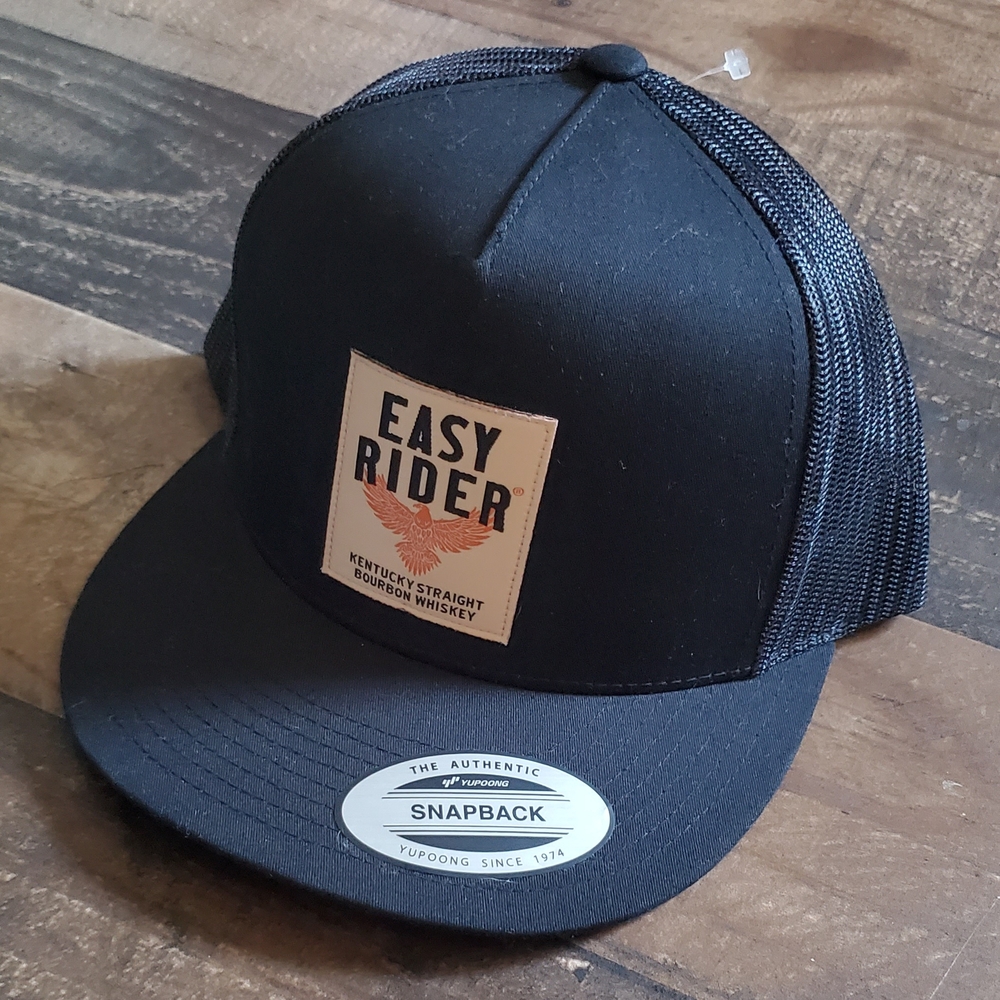 New EASY RIDER Kentucky Straight Bourbon Whiskey Black Snapback Trucker Hat Cap